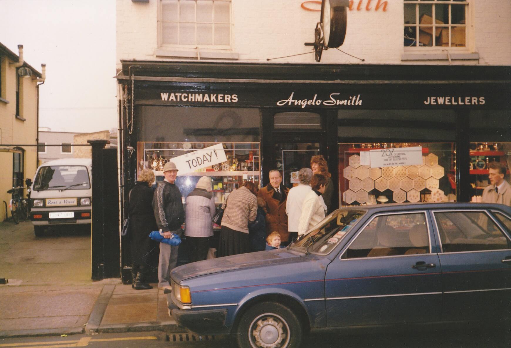 Another long queue of people outside the jewellery shop