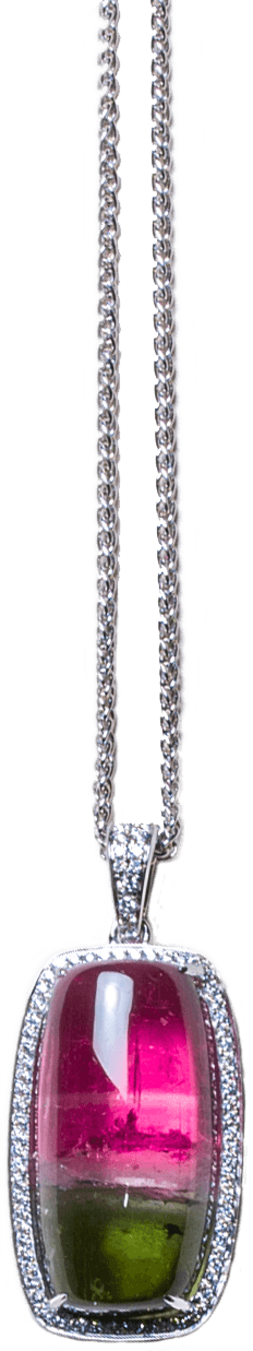 watermelon tourmaline necklace